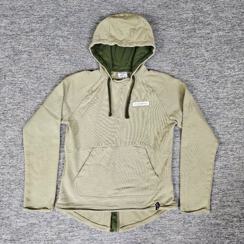 La Sportiva Women’s Telendos Hoody Tea Green Size XS Organic Cotton Climbing EUC